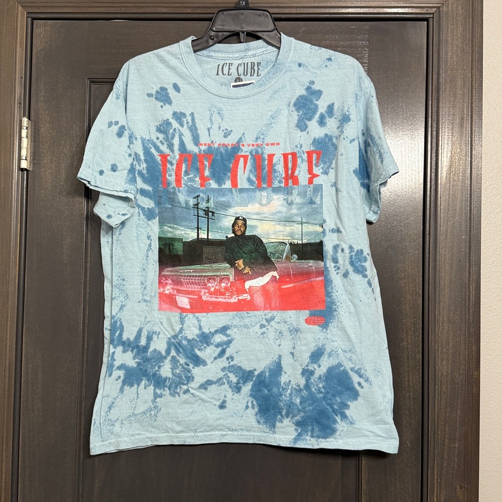 Ice Cube nwt blue tie dye t-shirt rapper 100% Cotton Large